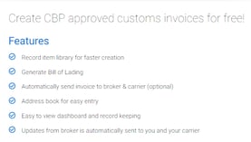 customs invoice generator form cbp cbsa approved shipping